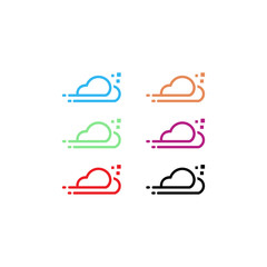 symbol cloud shape .technology design illustrator element 