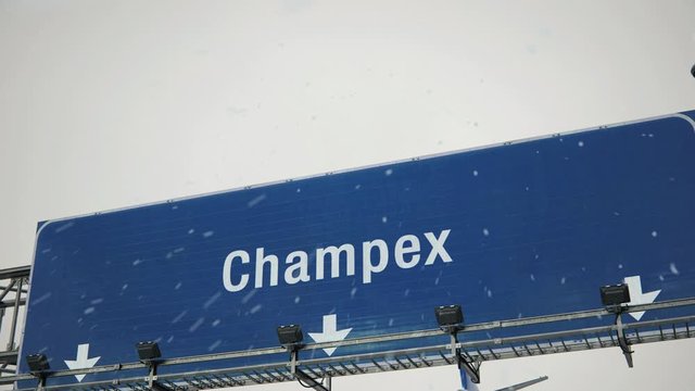 Airplane Landing Champex in Christmas