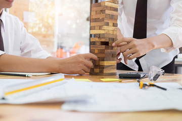 Business working in office with documents and laptop people Consulting and business planning.