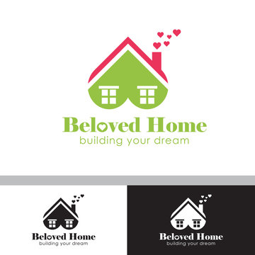 beloved home logo concept for your business, real estate logo, favorite real estate