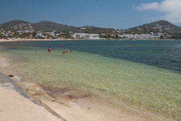 Fototapeta premium Cala Talamanca Beach and Bay. Ibiza, Spain