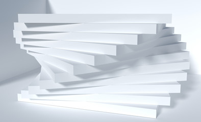 Abstract Architecture box Background. 3d Render Illustration