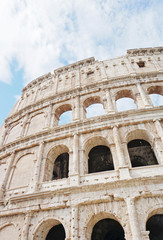 Obraz premium Roman Colosseum popular tourist destination in the Rome city in Italy