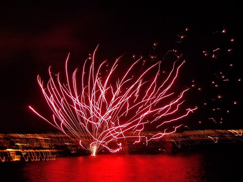 fireworks night light croatia krk