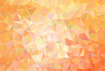 Light Orange vector gradient triangles pattern.