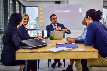 Business team working meeting in office planing Marketing success