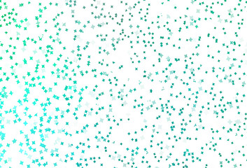 Light Green vector template with sky stars.