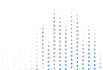 Light Blue, Yellow vector texture with disks.