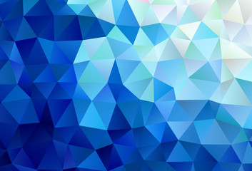 Dark BLUE vector polygon abstract layout.