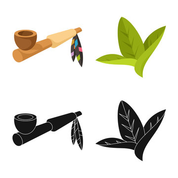 Vector design of accessories and harm icon. Collection of accessories and euphoria vector icon for stock.