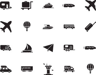 holiday vector icon set such as: grey, coach, metal, family, sketch, carriage, tower, vessel, steel, circle, nautical, arrival, case, controller, outdoor, wheel, voyage, cart, action, regatta, wing