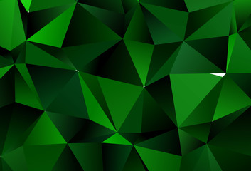Fototapeta na wymiar Dark Green vector pattern with polygonal style.