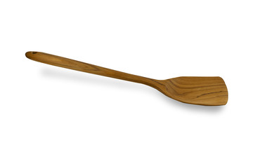 Wooden spoon,Ladle, kitchenware isolated on white background .