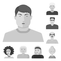 Vector illustration of profession and office sign. Collection of profession and fashion vector icon for stock.