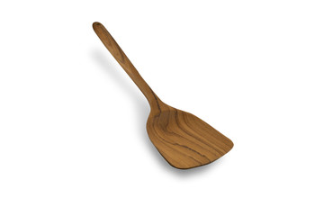 Wooden spoon,Ladle, kitchenware isolated on white background .