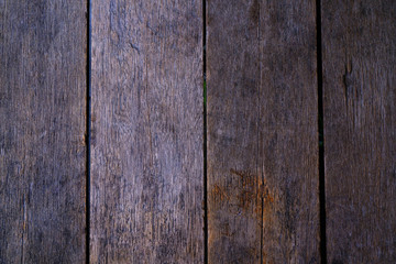 Old grunge natural brown wood panel textured, close up surface background.