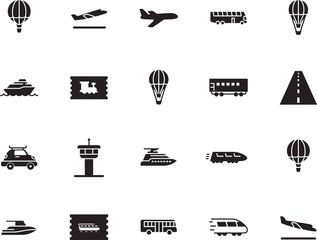 holiday vector icon set such as: wave, sea, silver, tower, shipping, start, steel, architecture, suitcase, arrive, destination, roof, family, street, cruiser, carriage, drive, grey, stripe, landing