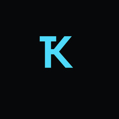 TK letter logo vector icon creative