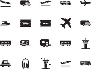 holiday vector icon set such as: tickets, sport, hotel, briefcase, arrivals, access, summer, landing, camp, logo, yacht, outline, life, sketch, lifestyle, rv, luxury, trolley, boat, price, company