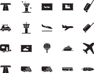 holiday vector icon set such as: arrive, luxury, landing, family, ocean, front, lifestyle, express, stop, cruise, box, hot, access, web, shipping, wagon, bus, ship, sketch, cruiser, mobile, boat