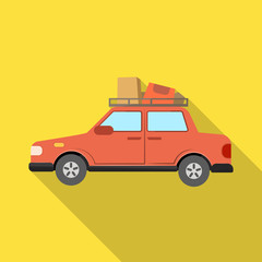 Vector illustration of auto and travel symbol. Web element of auto and car vector icon for stock.