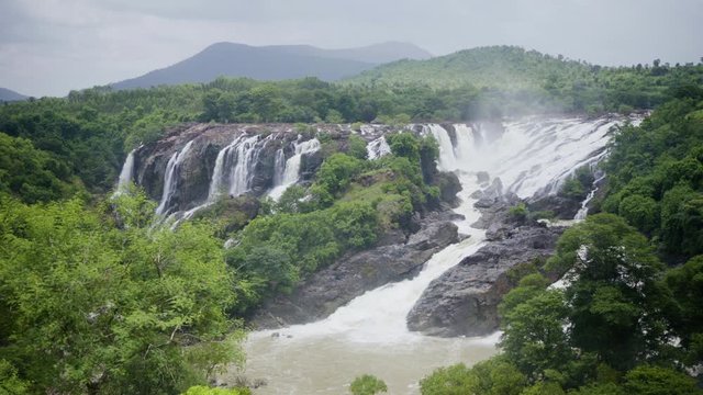 Overflowing Barachukki Water falls in India