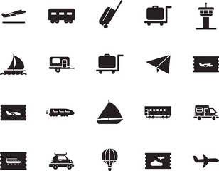 holiday vector icon set such as: building, controller, origami, toy, leisure, control, grey, coupon, subway, delivery, tower, silver, balloon, camp, motorhome, terminal, bullet, fun, sketch, smart
