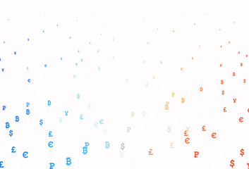 Light Blue, Yellow vector layout with banking symbols.