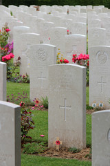 british military cemetery in bayeux in normandy (france)