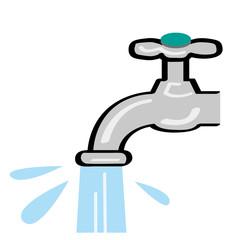 水道の蛇口から水が出ている様子