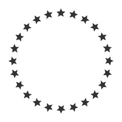 Stars in circle shape icon. Template for award, price, reward. Vector image.