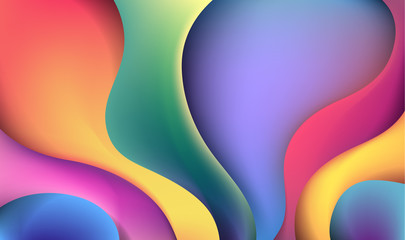 Colorful 3D abstract background with paper cut shapes