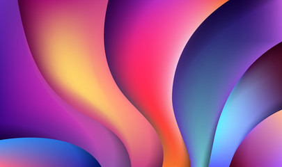 Colorful 3D abstract background with paper cut shapes