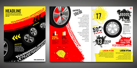 Vector automotive brochure template