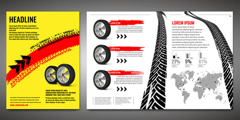 Vector automotive brochure template