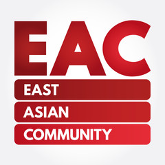 EAC - East Asian Community acronym, business concept background
