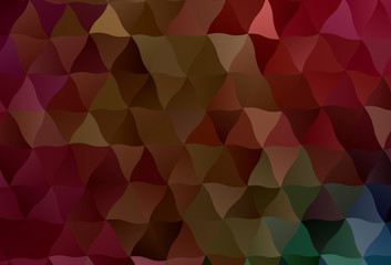 Dark Green, Red vector low poly layout.