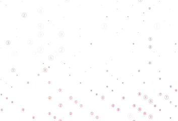 Light Blue, Red vector background with math characters.