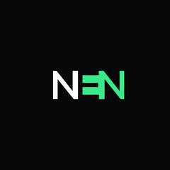  N E N letter icon logo vector