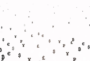 Light Brown vector template with currency.