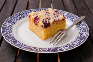 piece of cake on a plate