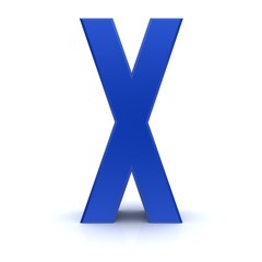 Obraz premium X letter blue sign 3d