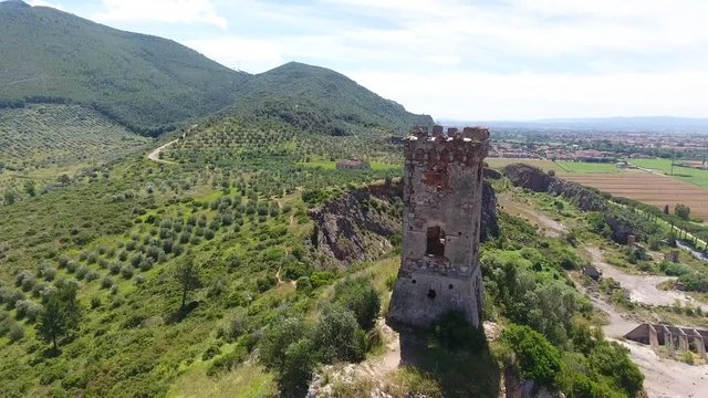 Caprona Tower in Tuscany