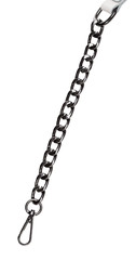 black chain with carabiner on the end of belt