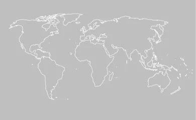  Vector world map template global outline earth © corben_dallas