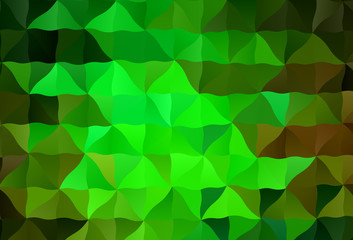Light Green, Yellow vector abstract polygonal background.