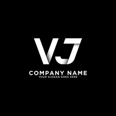 VJ letter logo designs, clean and clever logo template