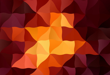 Dark Orange vector gradient triangles pattern.