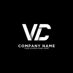 VC letter logo designs, clean and clever logo template