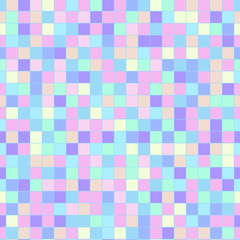 Retrowave, pastel goth aesthetics seamless pattern. Pixel glitch background with digital noise. Vector illustration.